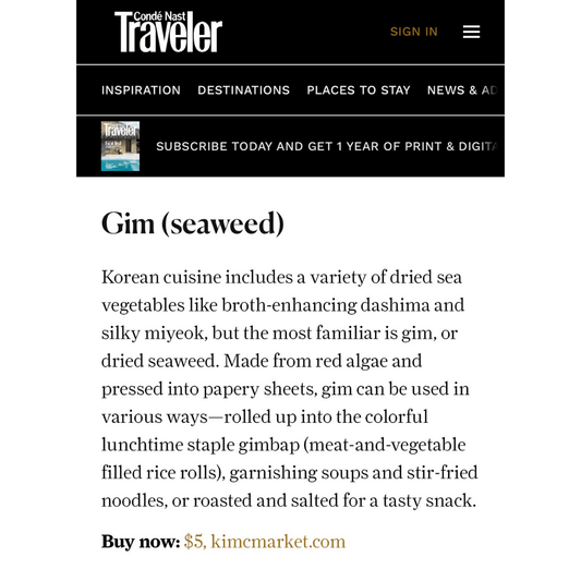 Condé Nast Traveler June 2020 - Kim'C Market