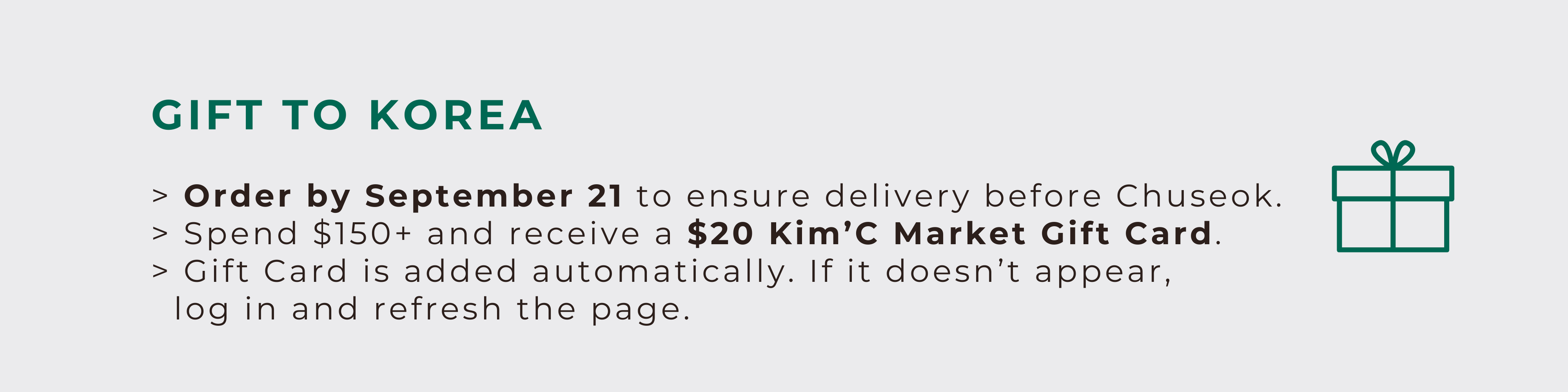 Gift to Korea - Kim'C Market
