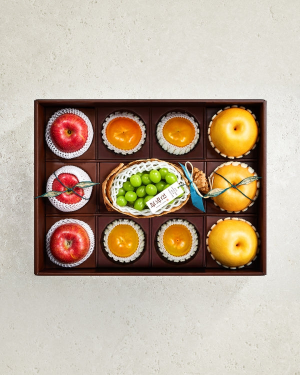 명인 특선 2호 (사과, 배, 단감, 샤인머스캣) (Delivery available only in Korea)