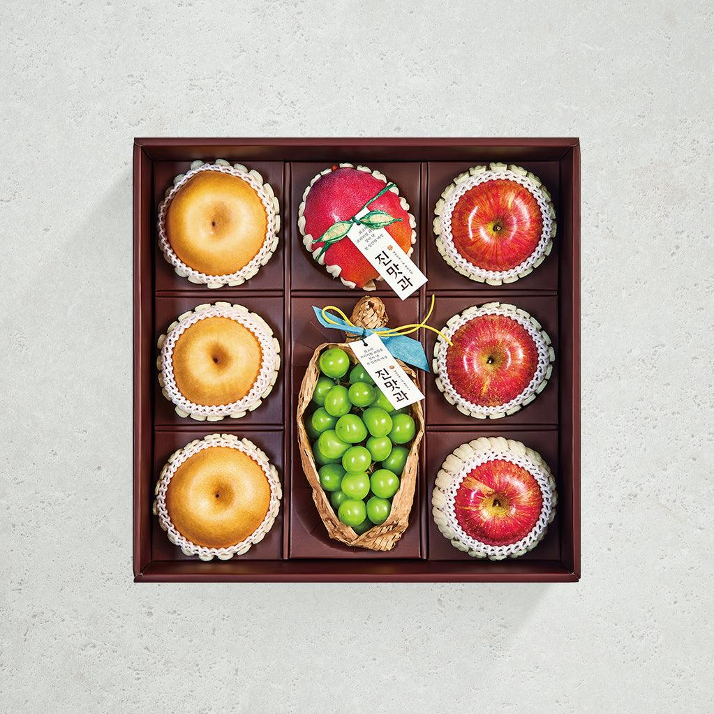 추석 명인 특선 3호 (사과 3, 배 3, 애플 망고 1, 샤인 머스캣 1) (Delivery available only in Korea)- SOLD OUT