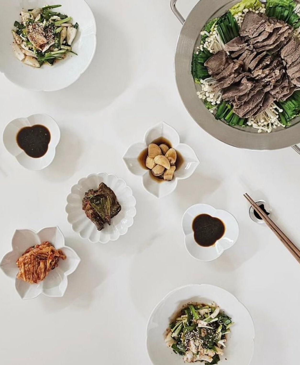 Flower Tiny 3 Types Sauce Dishes Gift Set