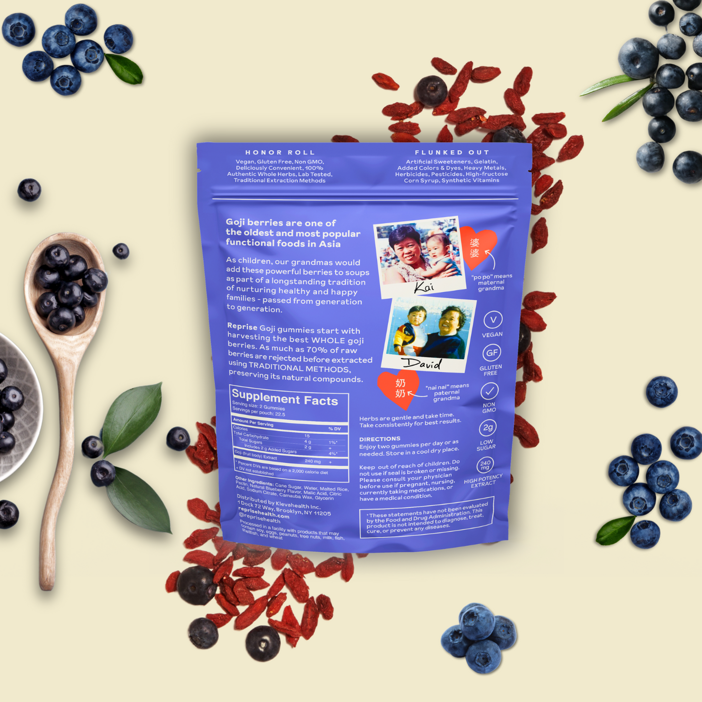 Goji Berry Gummies with Blueberry flavored