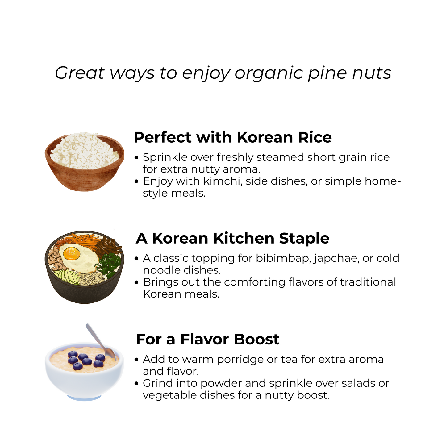 Organic Korean Pine Nuts (200g)