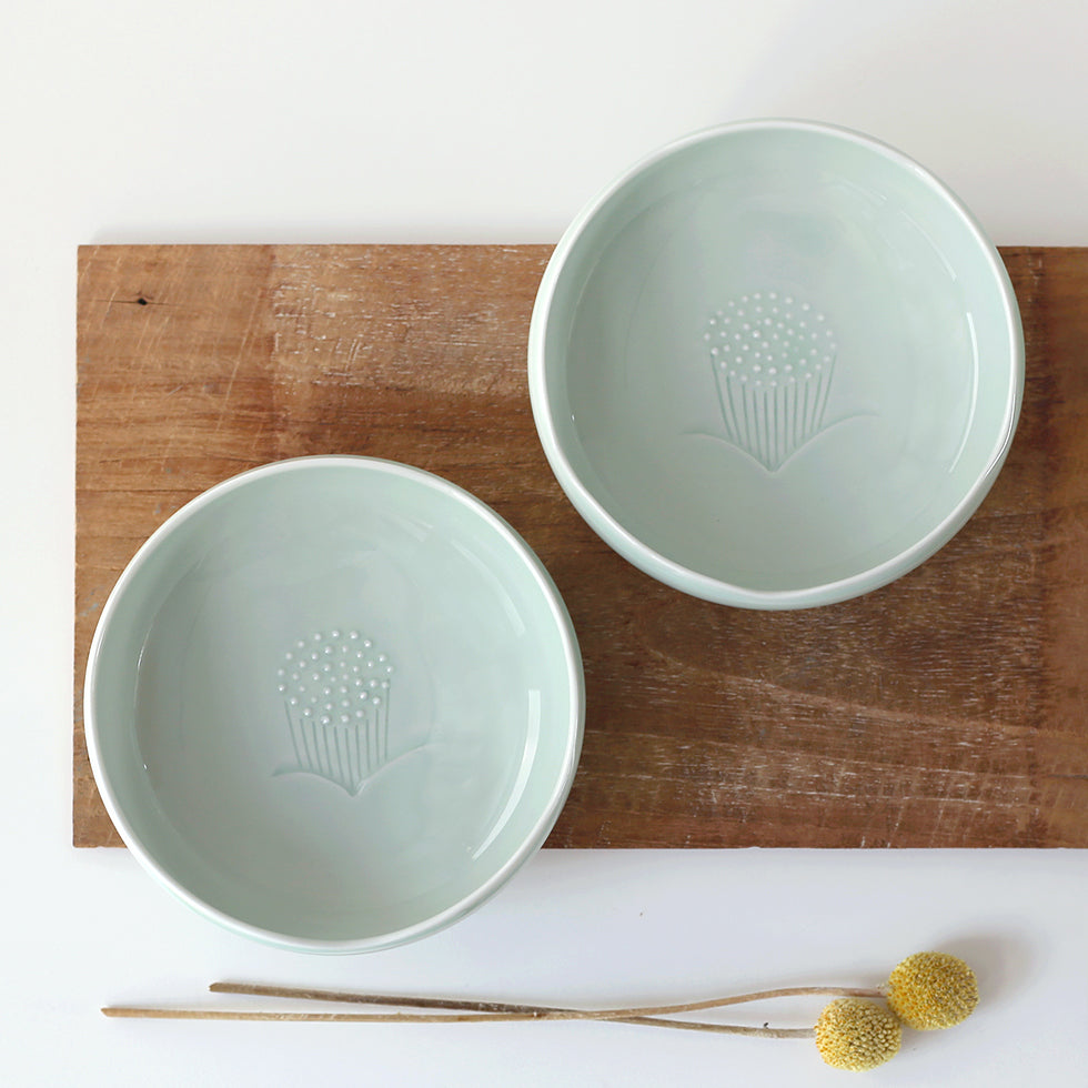 Camellia Celadon Side dish (2 Sizes)