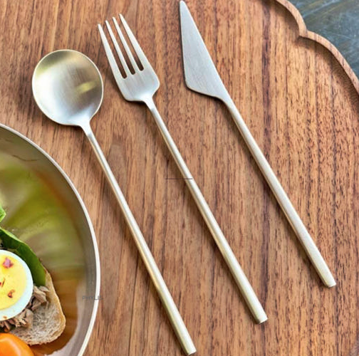 Bangjja Yugi ( Korean Traditional Bronzeware) Cutlery Set (3 pcs)