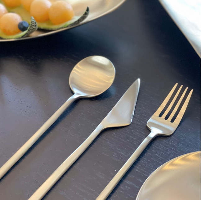 Bangjja Yugi ( Korean Traditional Bronzeware) Cutlery Set (3 pcs)