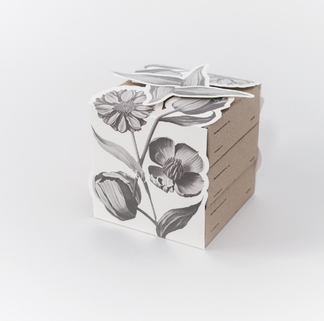 Flower Tiny 3 Types Sauce Dishes Gift Set