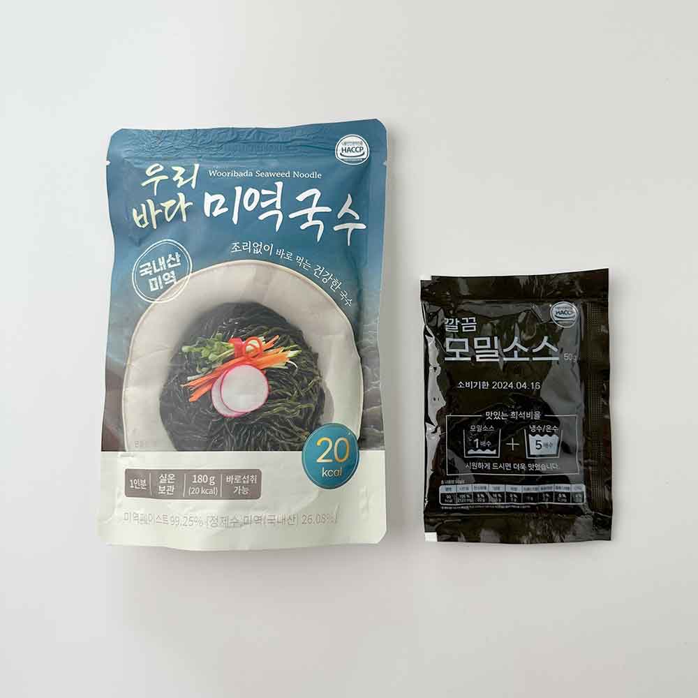 Sea Mustard Noodle with Savory Sauce (Pack of 2)