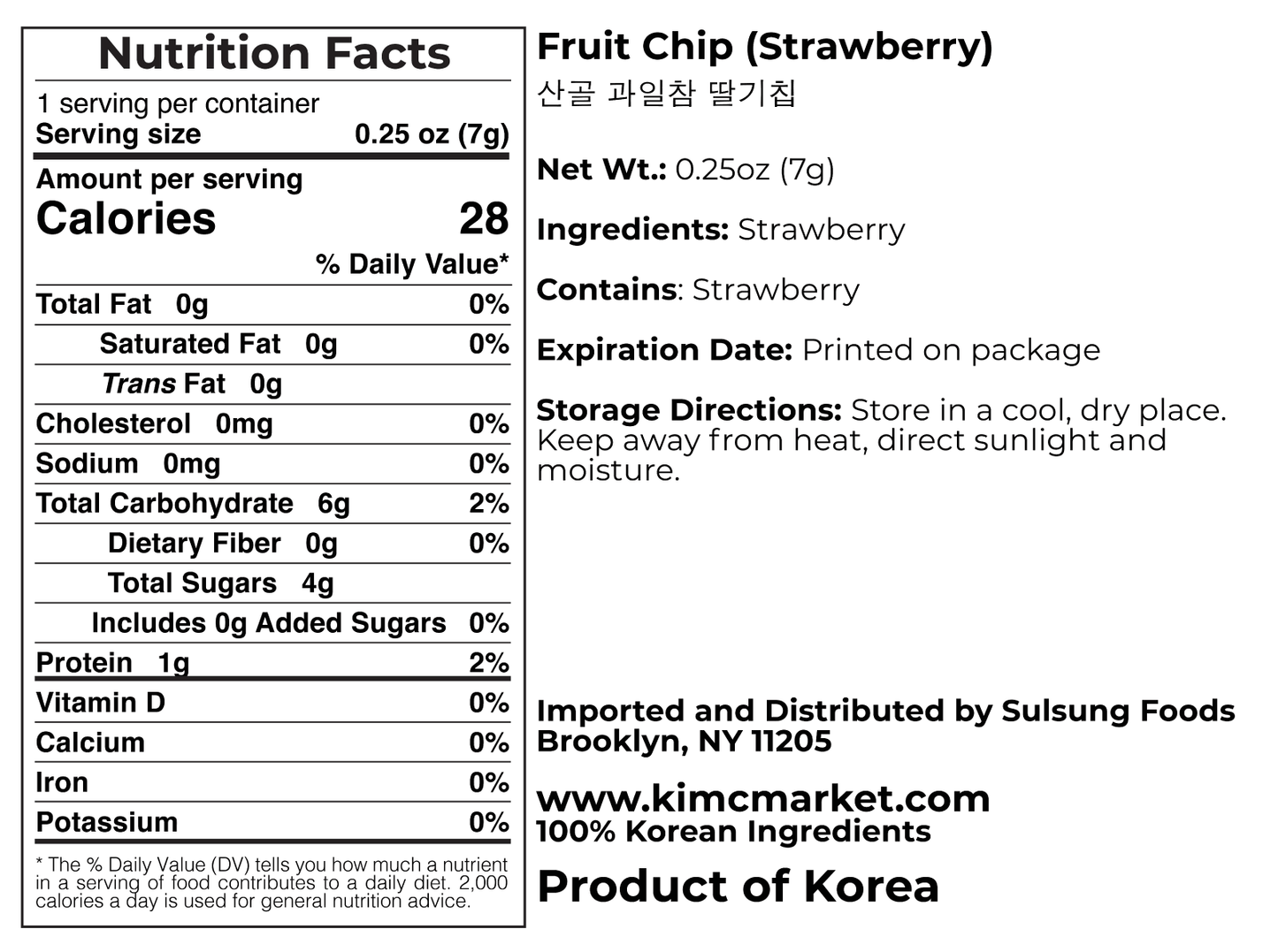 Korean Fruit Chips (pack of 2)