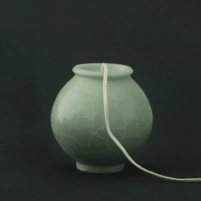 Moon Jar Scented Candle - Aqua Celadon - Kim'C Market