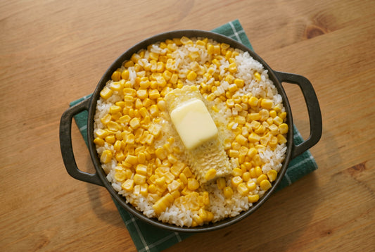 Summer Sotbap: Korean Pot Rice with Corn and Eggplant