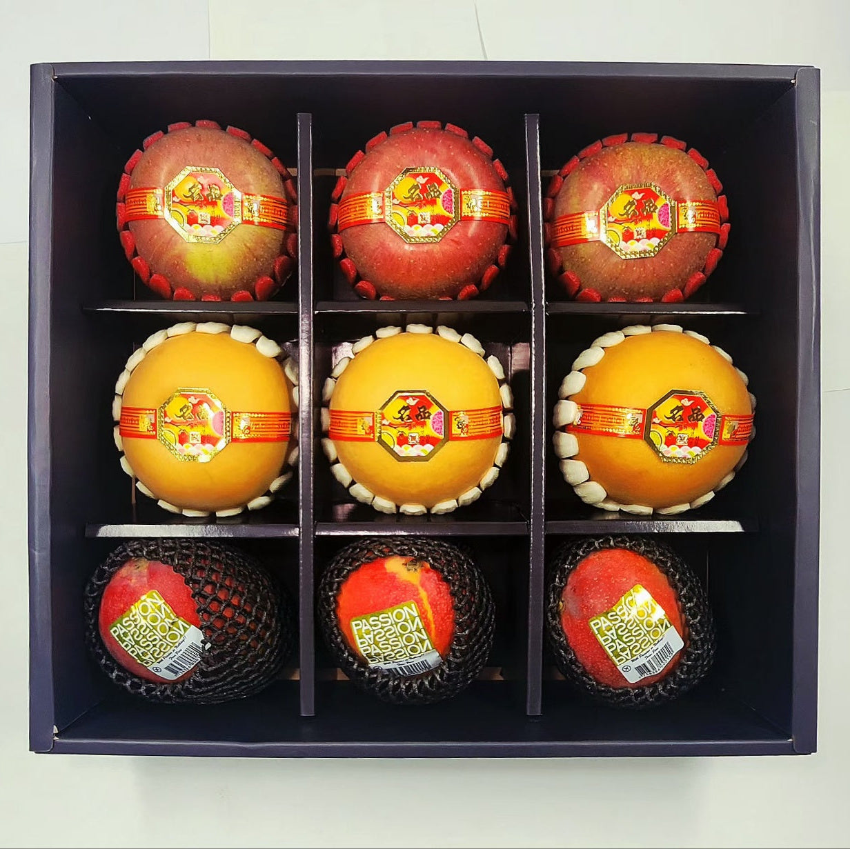 프리미엄 과일 선물세트 3호 (배 3, 사과3, 애플망고 3) (Delivery available only in Korea)