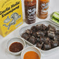 Garlic Holic Ssamjang sauce bottles, Original and Ssamjang Mayo with small dipping cups