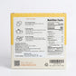 Crispy brown rice chips package back with nutrition facts, ingredients, and barcode
