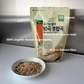 Organic ten-grain mix pouch with bowl of grains beside it
