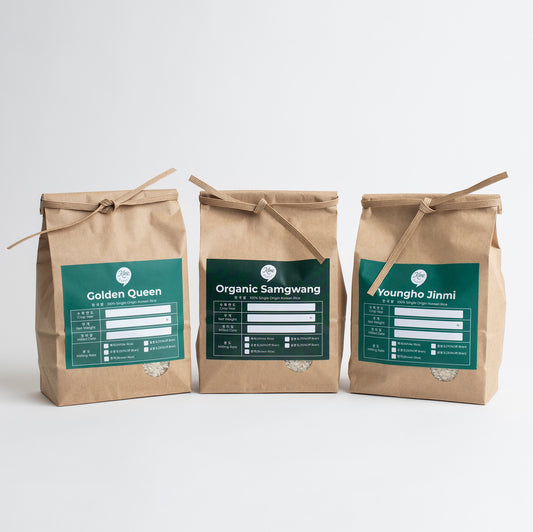 Rice Sampler No. 4 (Organic Samgwang, Golden Queen, Youngho Jinmi)