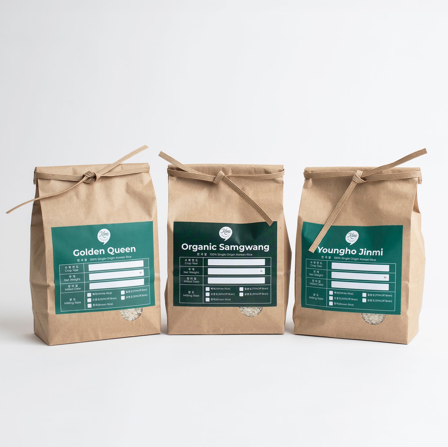 Rice Sampler No. 4 (Organic Samgwang, Golden Queen, Youngho Jinmi)