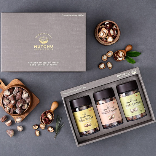 아몬드 바삭대추 3종 선물세트- (Delivery available only in Korea)