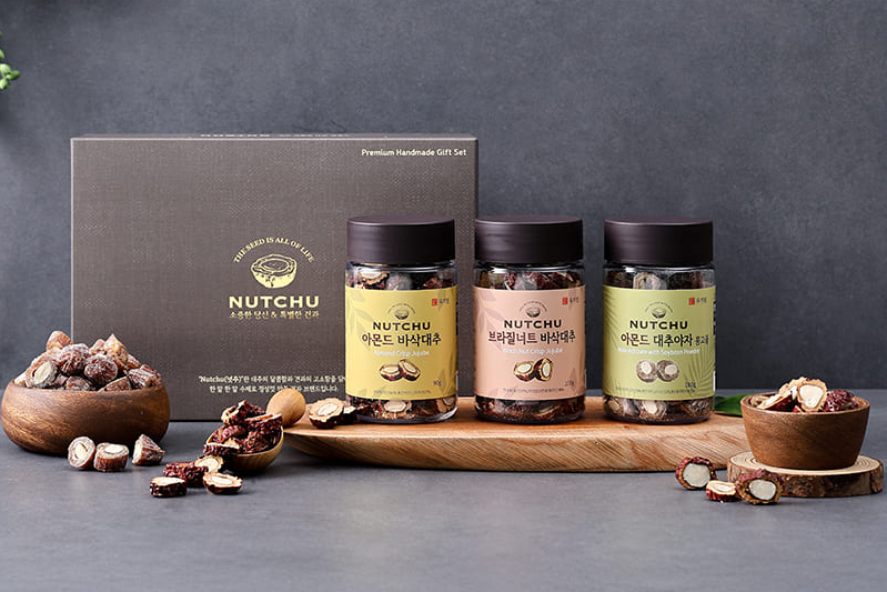 아몬드 바삭대추 3종 선물세트- (Delivery available only in Korea)