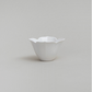 Flower tiny bowl set: small white flower-shaped bowl with a wavy rim.