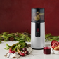 Hurom H400 juicer, white body with clear chamber and front lever