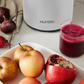 Hurom H400 juicer base, white housing with 'Hurom' logo