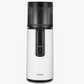 Hurom H400 juicer, white front view with clear chamber and control lever