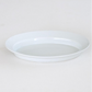 White oval plate, empty, top view