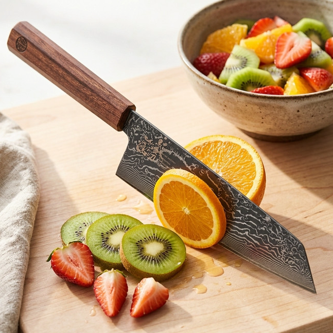Heukcheopdo Chef's Knife (K-Tip) — 73-Layer Damascus( 8.3")