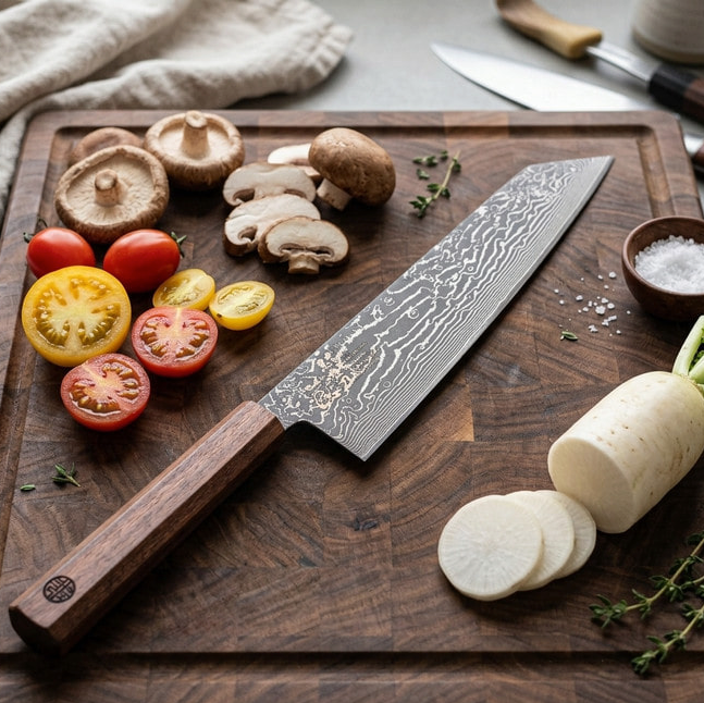 Heukcheopdo Chef's Knife (K-Tip) — 73-Layer Damascus( 8.3")