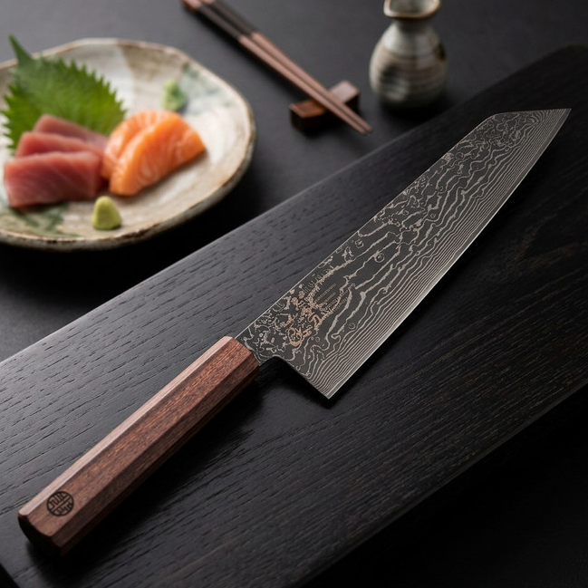 Heukcheopdo Chef's Knife (K-Tip) — 73-Layer Damascus( 8.3")