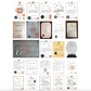 Organic red rice certificates collage with seals and Korean text on multiple cards
