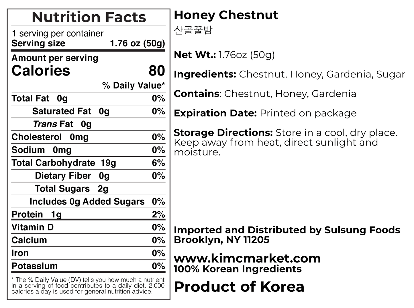 Honey Chestnut (Pack of 3) - Kim'C Market