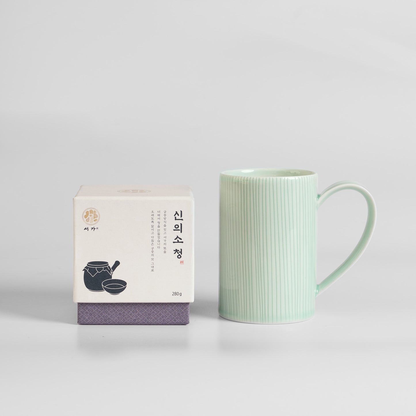 Warm Ginger Ritual Gift Set- Shim’s Jade Line Mug & Seoga Apple Ginger Extract
