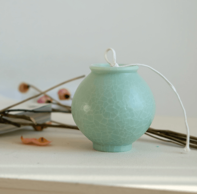 Moon Jar Scented Candle - Aqua Celadon - Kim'C Market