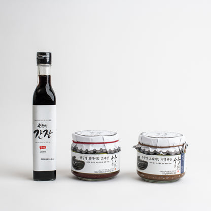 SHIMMI Fermentation Gift Set (Deonjang, Gochujang, Ganjang)- 2 sizes