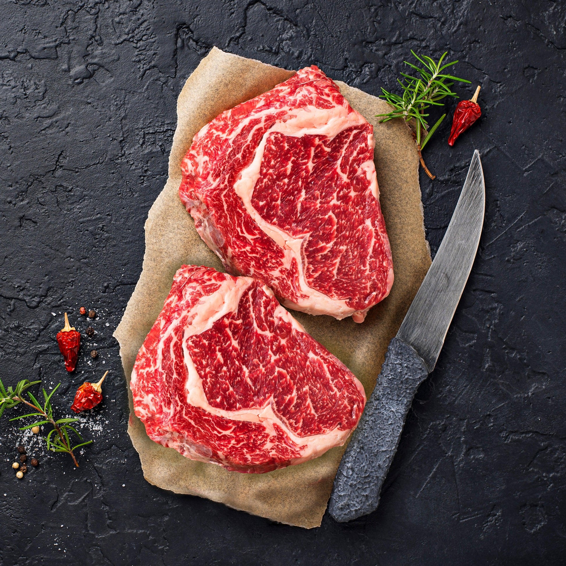 [Steak Family Set 4] Ribeye 12 oz. x 4 (Never frozen) - Kim'C Market