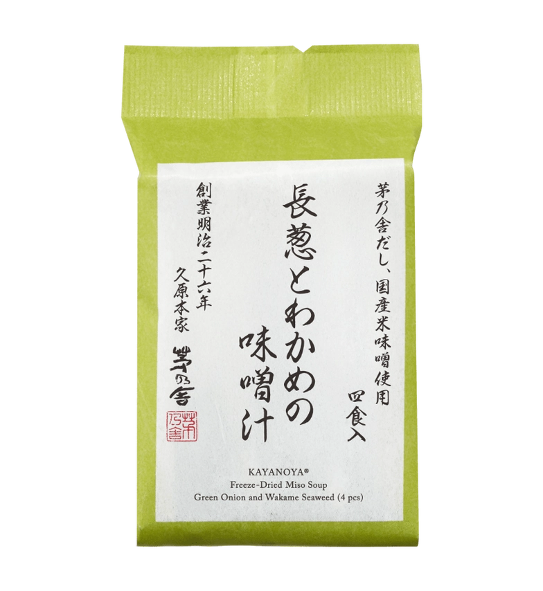 Freeze-dried miso soup packet with green onion and wakame seaweed (4 pcs)