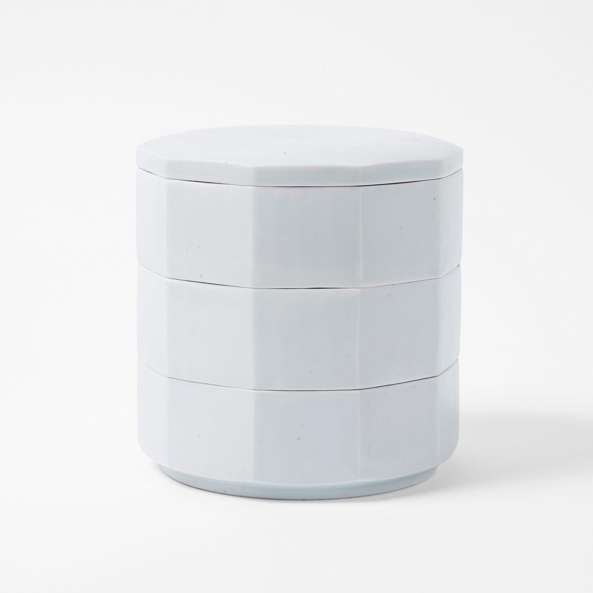 White Porcelain Container with Lid 100% Handmade - Kim'C Market
